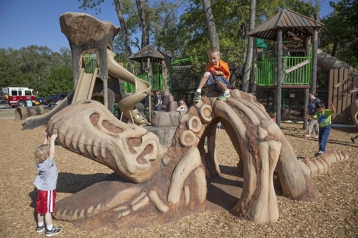 Dinosaur themed playground