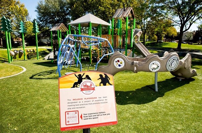 Playground with Turf Safety Surfacing