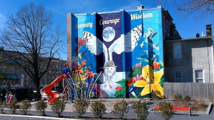Artistic Playground Design with Mural