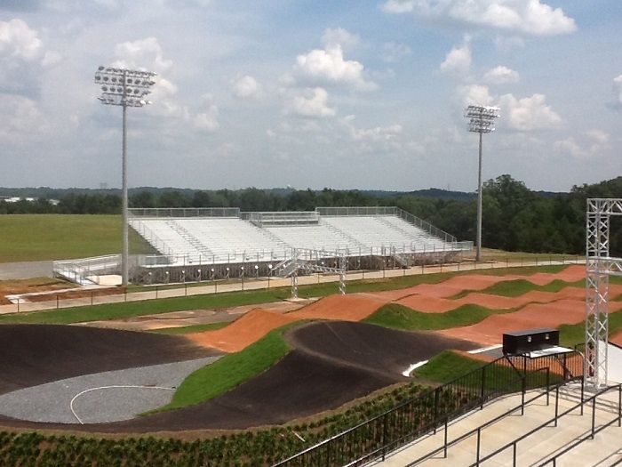 Sports Field Spectator Seating Design and Installation at a BMX Track