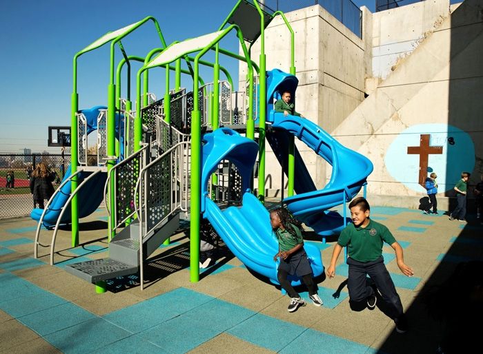 Recycled Rubber Tiles Playground Surfacing