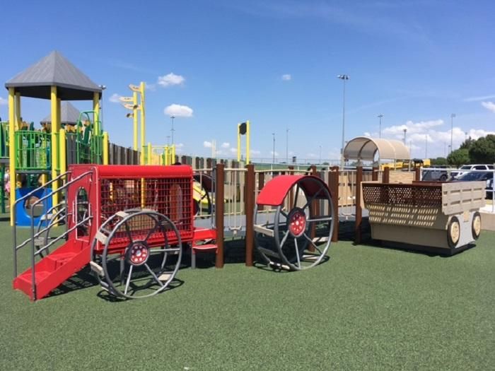Playground with Western/Farm Themed Equipment